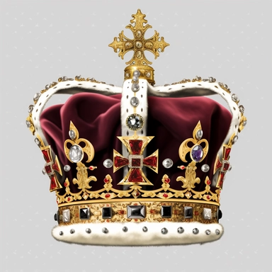 create an clipart about the royal crown of england, background white