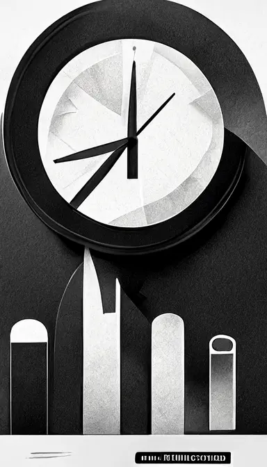 clock clipart style for business presentation black and white