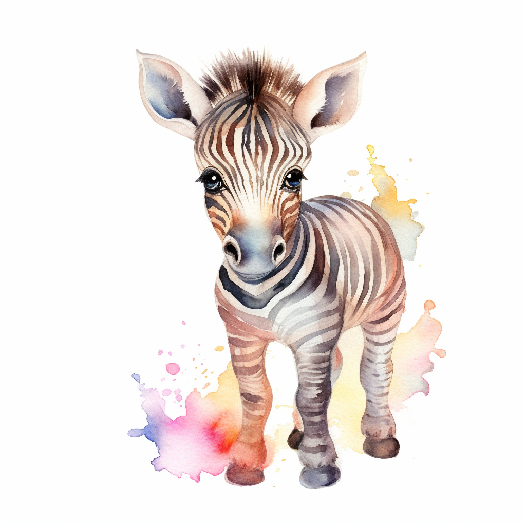 colorful zebra cliparts