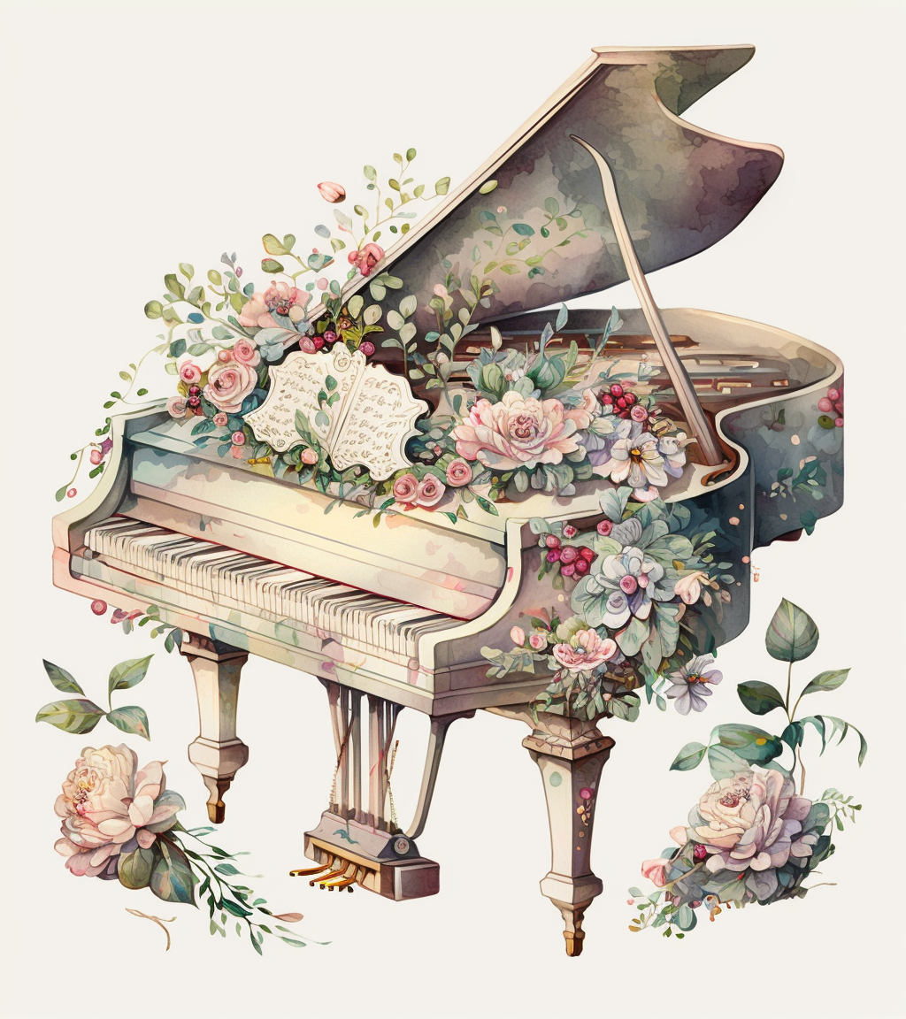 grand piano clipart
