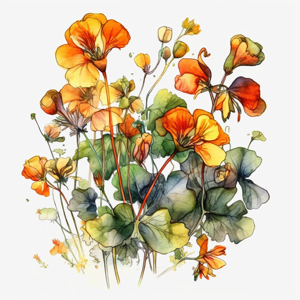 nasturtium flower cliparts