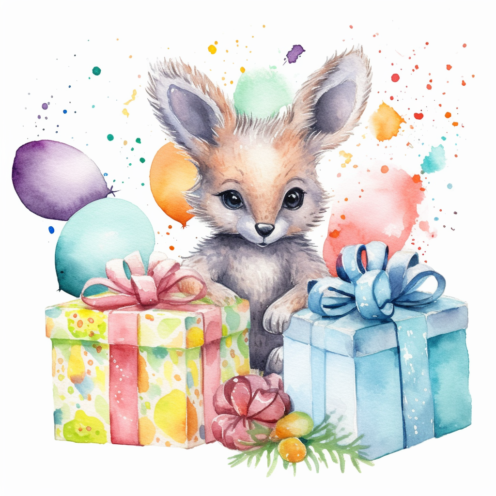 birthday animals cliparts