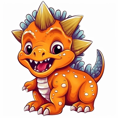 clipart dinosaur Triceratops cartoon