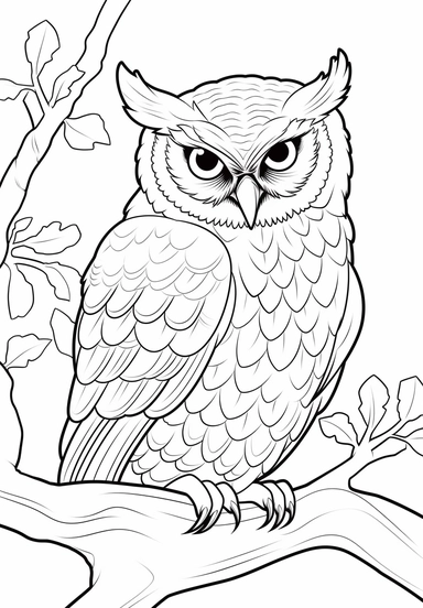 simple and easy coloring page design, coloring page for kids, owl in Great Barrier Reef, Australia , cartoon character silhouette illustration cliparts image, high resolution, #screenshotsaturday, whimsical children's book illustrator,