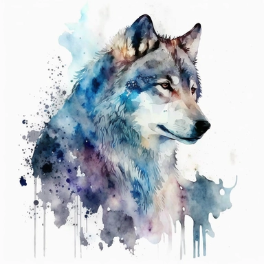 Browse through 367 watercolor wolf stock illustrations and vector graphics to find a single cute watercolor wolf clip art with a plain background [1], The wolf in the clip art has a whimsical and friendly expression with big, bright eyes and a round snout. The watercolor style is soft and delicate, with shades of blue and gray creating a calm and peaceful atmosphere. The wolf stands in front of a plain white background, making it perfect for any project. [2], The cute watercolor wolf is set in a