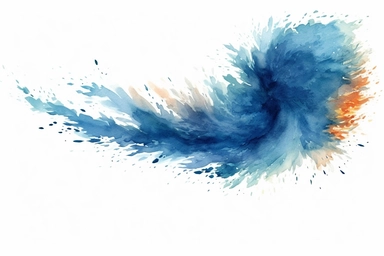 Watercolor, Create a comet with a tail that leaves a trail of celestial whispers clipart, hd, on a white background, spaced out