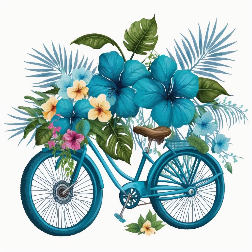 blue hibiscus cliparts