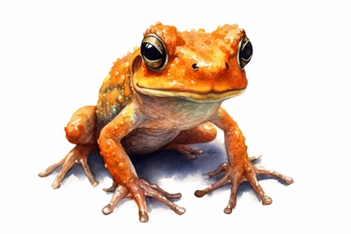 Watercolor, Newt Amphibian, clipart, hd, on a white background, spaced out
