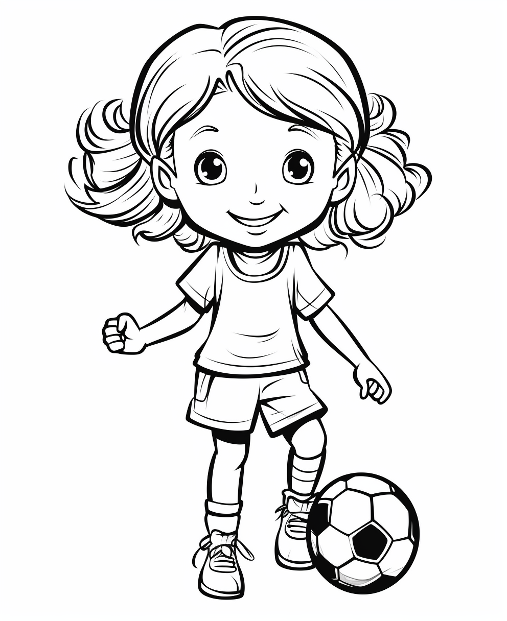 girl soccer player coloring pages | girl soccer player coloring pages ...