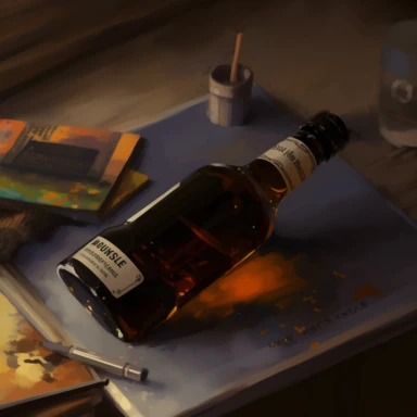 microsoft stylized clip drunk, painting