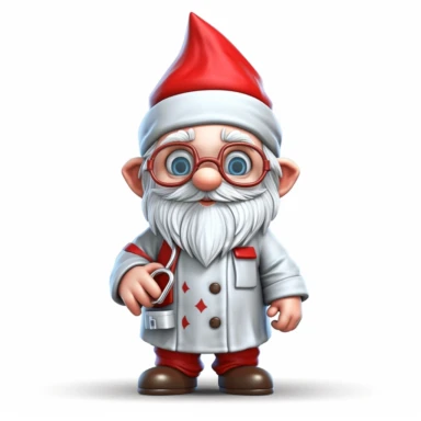 cute gnome Male nurse clipart