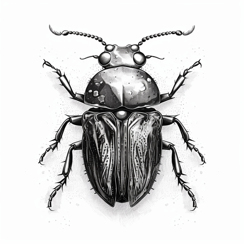 bug black and white clipart, clean lines - Clip Art Library