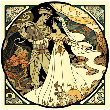 princess and prince aladdin with the princess transparent png clipart, in the style of victo ngai, comic strip, animation, colorful animation stills, arthur lismer, dark white and beige, mosaic-like