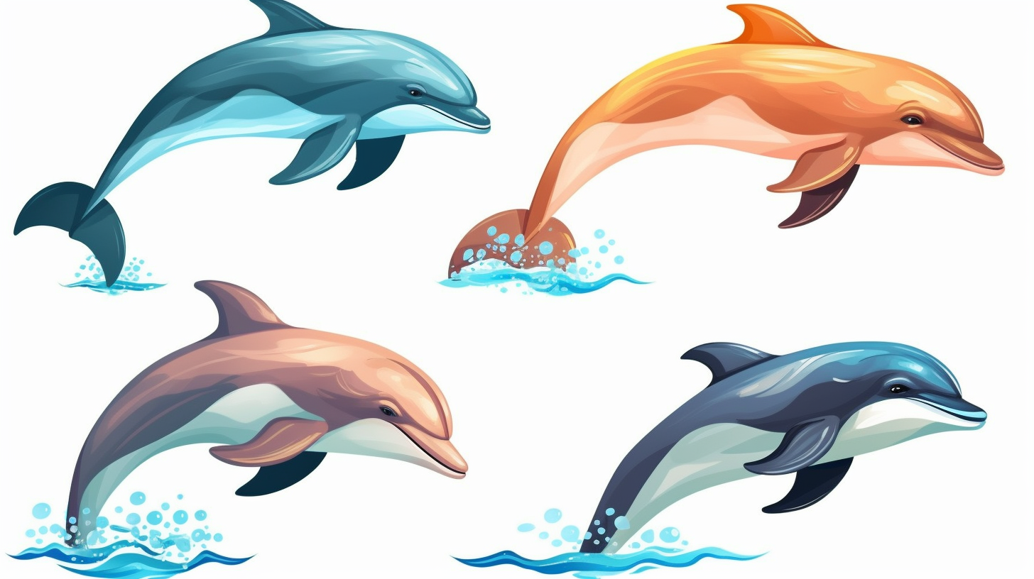 dolphin cliparts vector