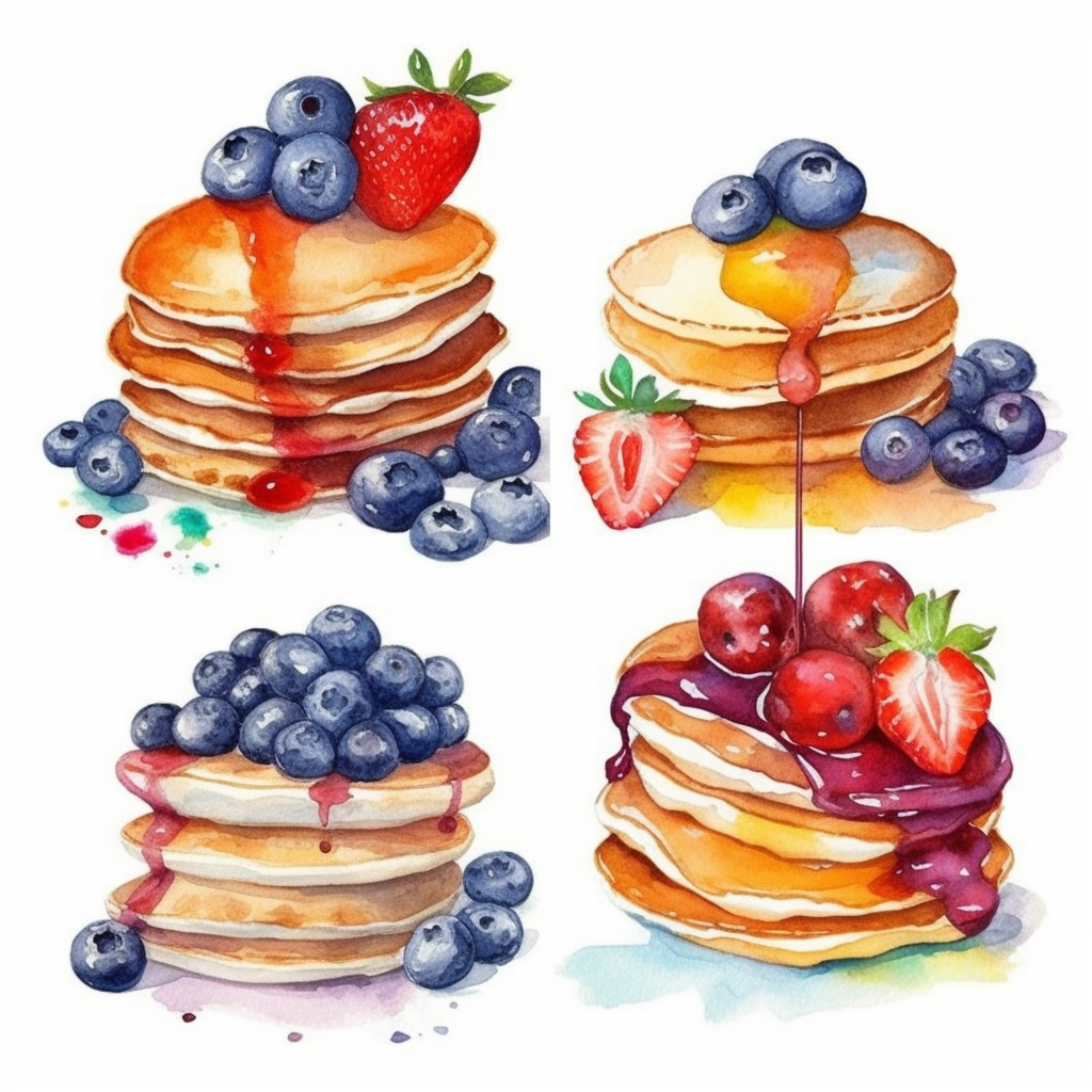 blueberry pancakes cliparts