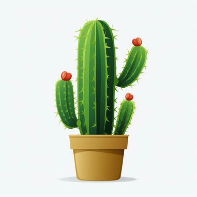 Animation Cactus plant clipart, single design, 8k