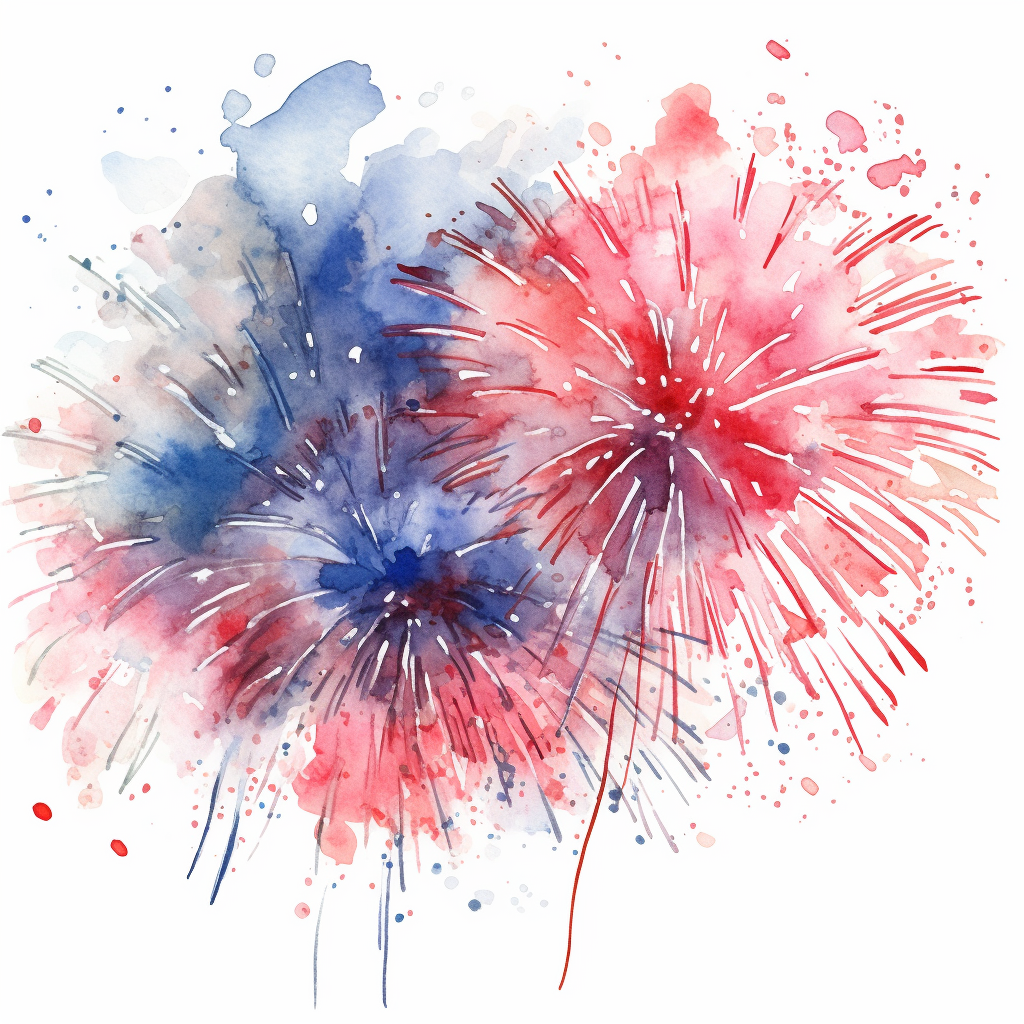 4th of july fireworks clipart