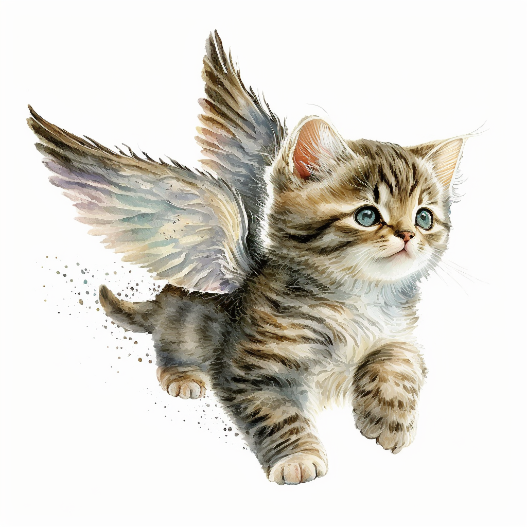 flying kitten cliparts