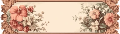 vintage inspired printable rectangle label with intricate sepia colored borders and hand drawn details. detailed with soft watercolor flowers. No text. Isolated clipart on solid white background
