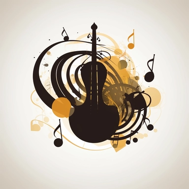 an artful logo without words, classical music and jazz themed. creative, clipart, vector.