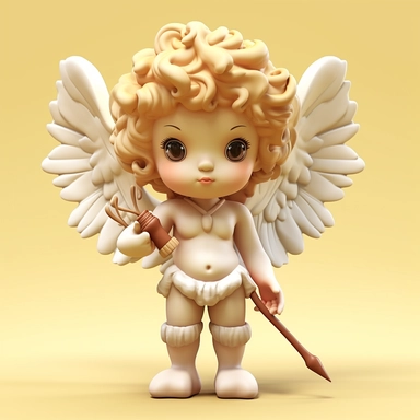 cupid clipart, in the style of comic figurativism, light white and light amber, teethcore, cartoon mis-en-scene, angura kei, #vfxfriday, toyism
