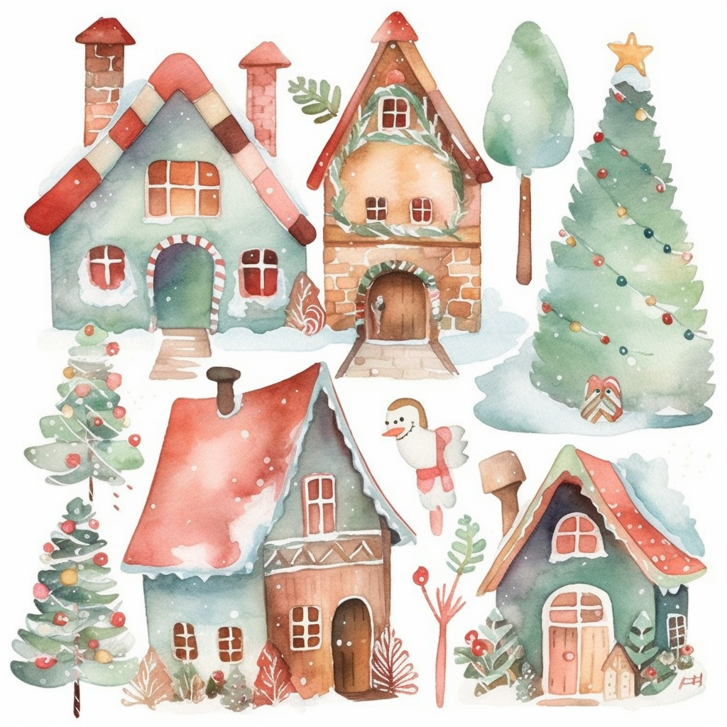 gingerbread tree cliparts