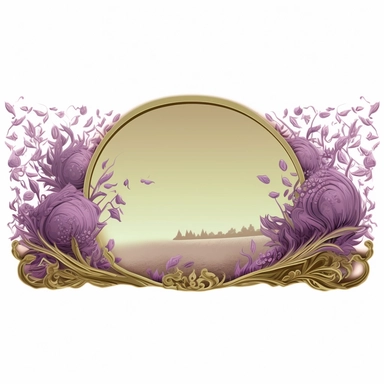 panoramic view, full view, the color purple, elegant, decorative, illustration clipart style, sharp focus, romantic, fantasy, centered, high detail, transparent background, adjust aspect ration to see full image, (--iw 10)
