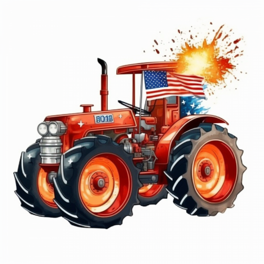 animated cliparts tractor