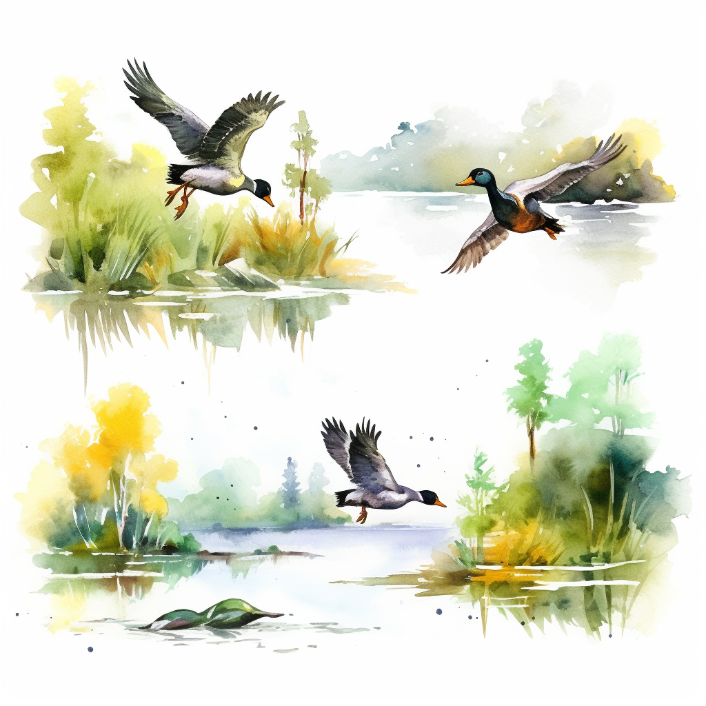 hunting scenes cliparts