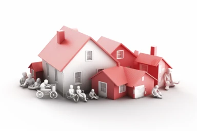 care+home , highly detailed, isolated on white, clipart,