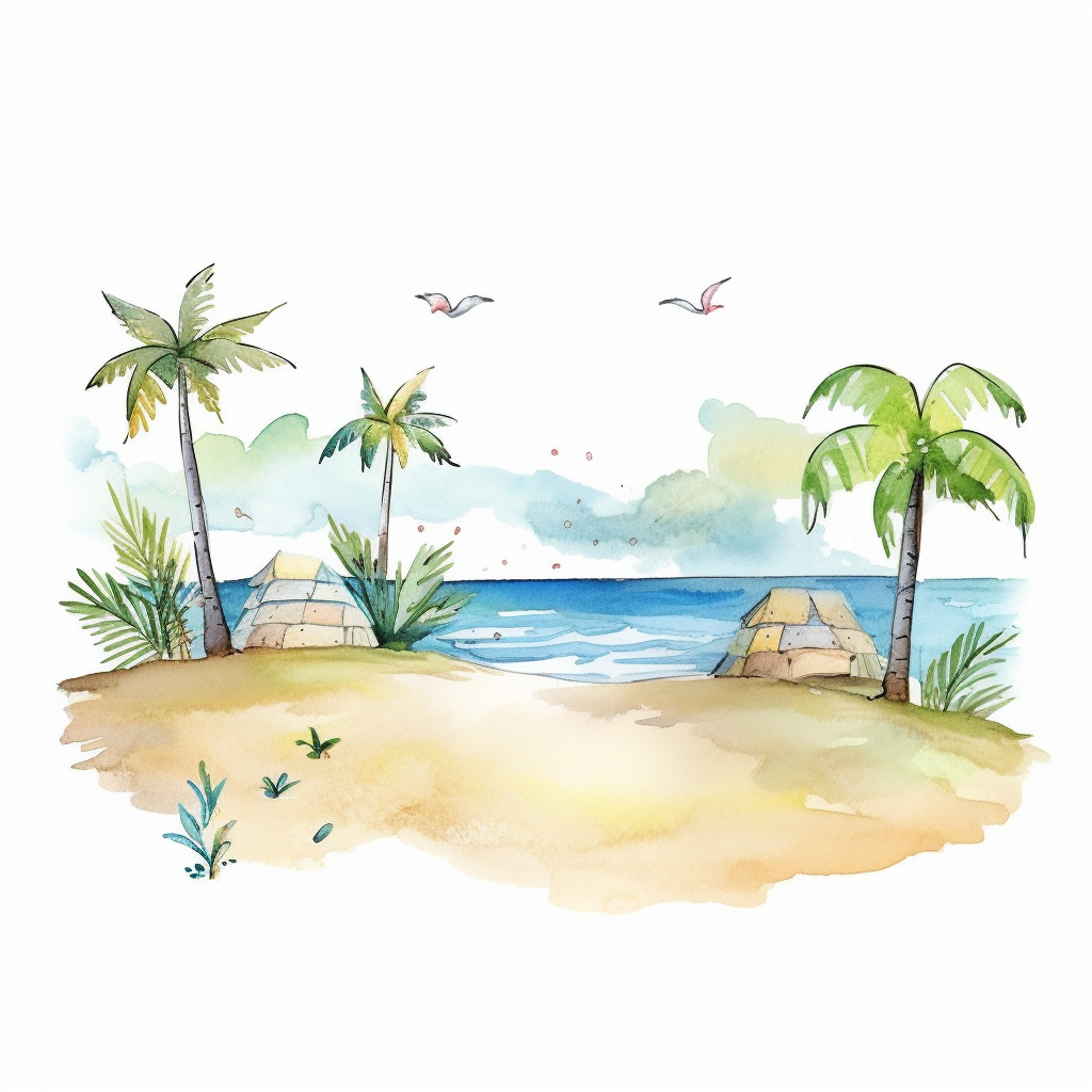 beach borders cliparts