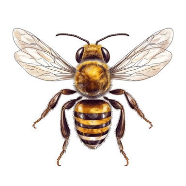 Beautiful Bee Sublimation Clipart ,Cartoon,hyper realistic, intricate detail, illustration style,high solution,on the white background