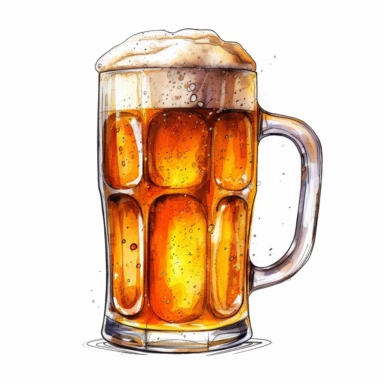 beer mug clipart, white background