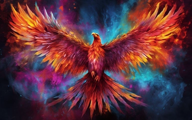reate a captivating visual representation that symbolizes breaking free from barriers and unleashing boundless potential in business. Depict a soaring phoenix with its wings outstretched, symbolizing courage, freedom, and limitless possibilities. Let the image exude a sense of empowerment and inspire viewers to embrace change, overcome challenges, and rise above limitations. Use vibrant colors and dynamic elements to convey energy and excitement. The image should evoke a sense of awe and ignite 