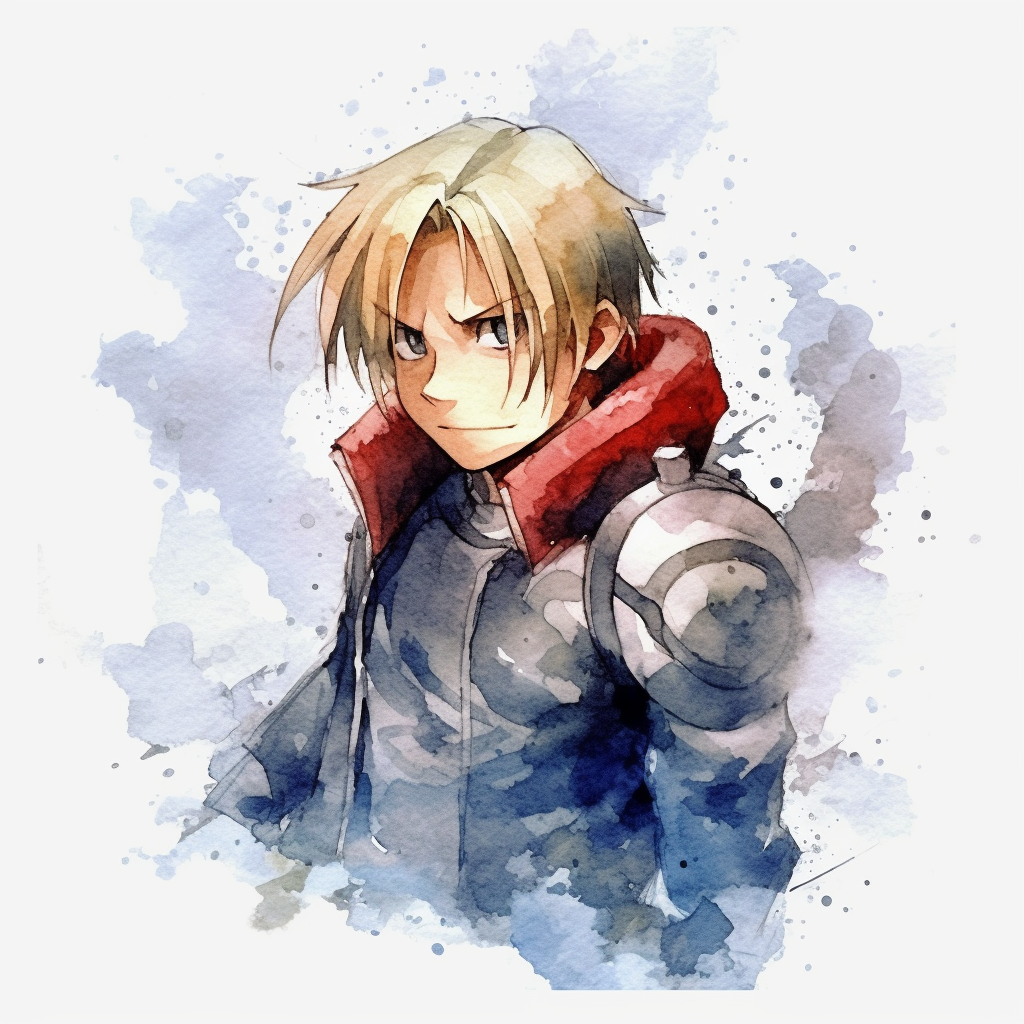 Watercolor fullmetal alchemist brotherhood, high quality, high details ...