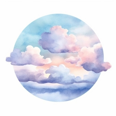 Serene watercolor sky clipart against a pristine white background. The illustration features a beautiful watercolor painting of a sky with soft, pastel hues. The colors blend seamlessly, creating a peaceful and dreamy atmosphere. The white background adds a clean and modern touch, allowing the watercolor sky to take center stage. The lighting is soft and gentle, enhancing the ethereal quality of the painting. The atmosphere exudes a sense of tranquility and serenity.