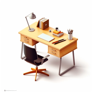 desk clipart on white background