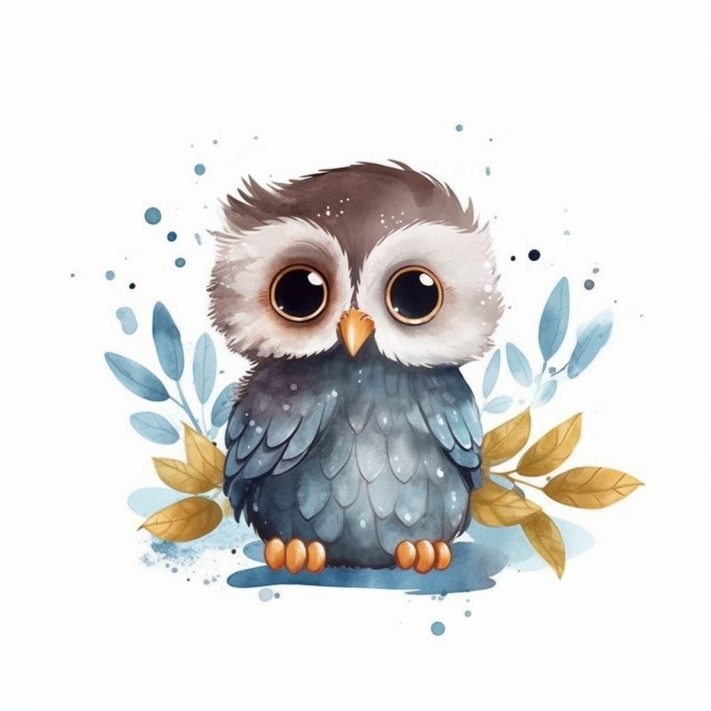 baby owl clipart
