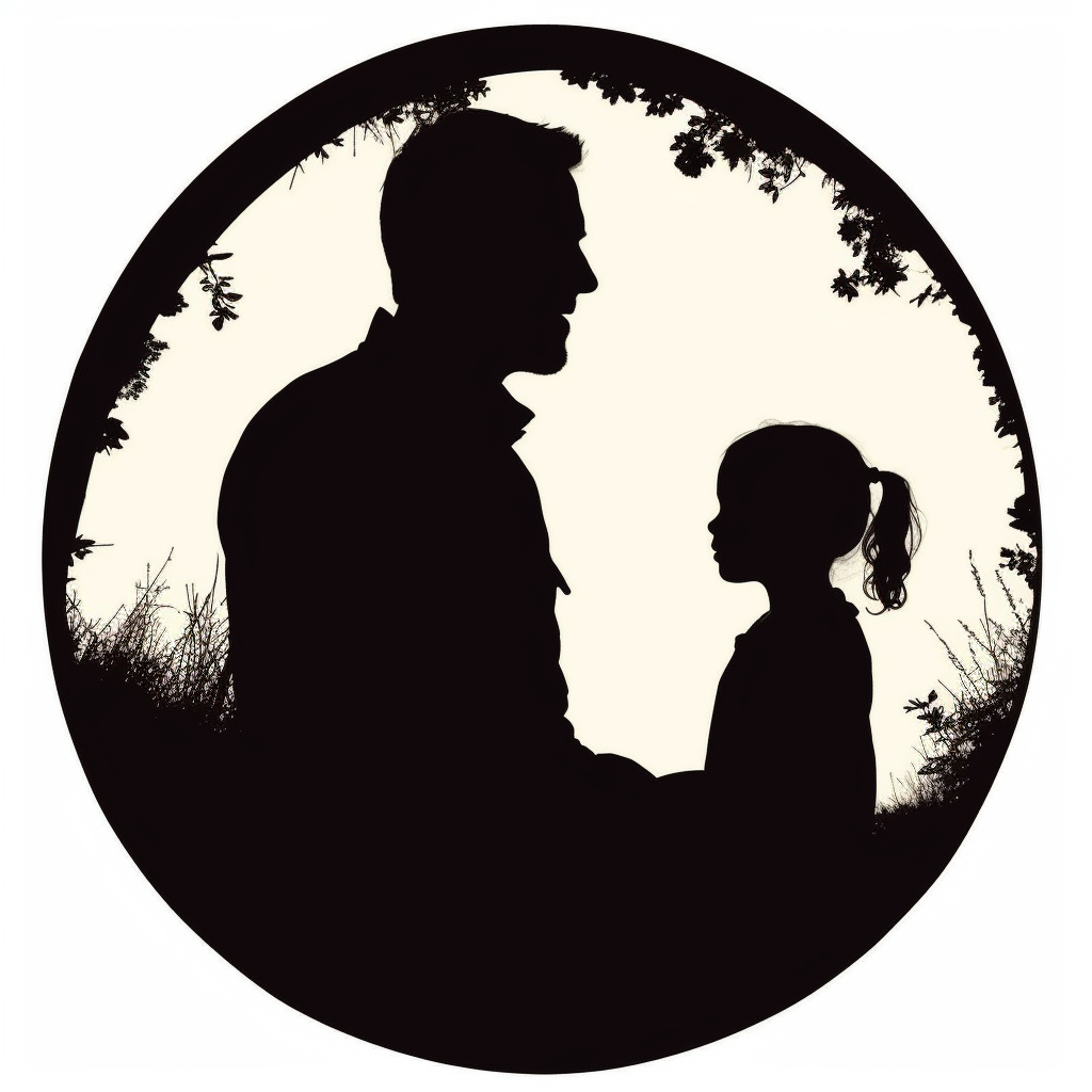 Dad and Child Silhouette, clipart, - Clip Art Library