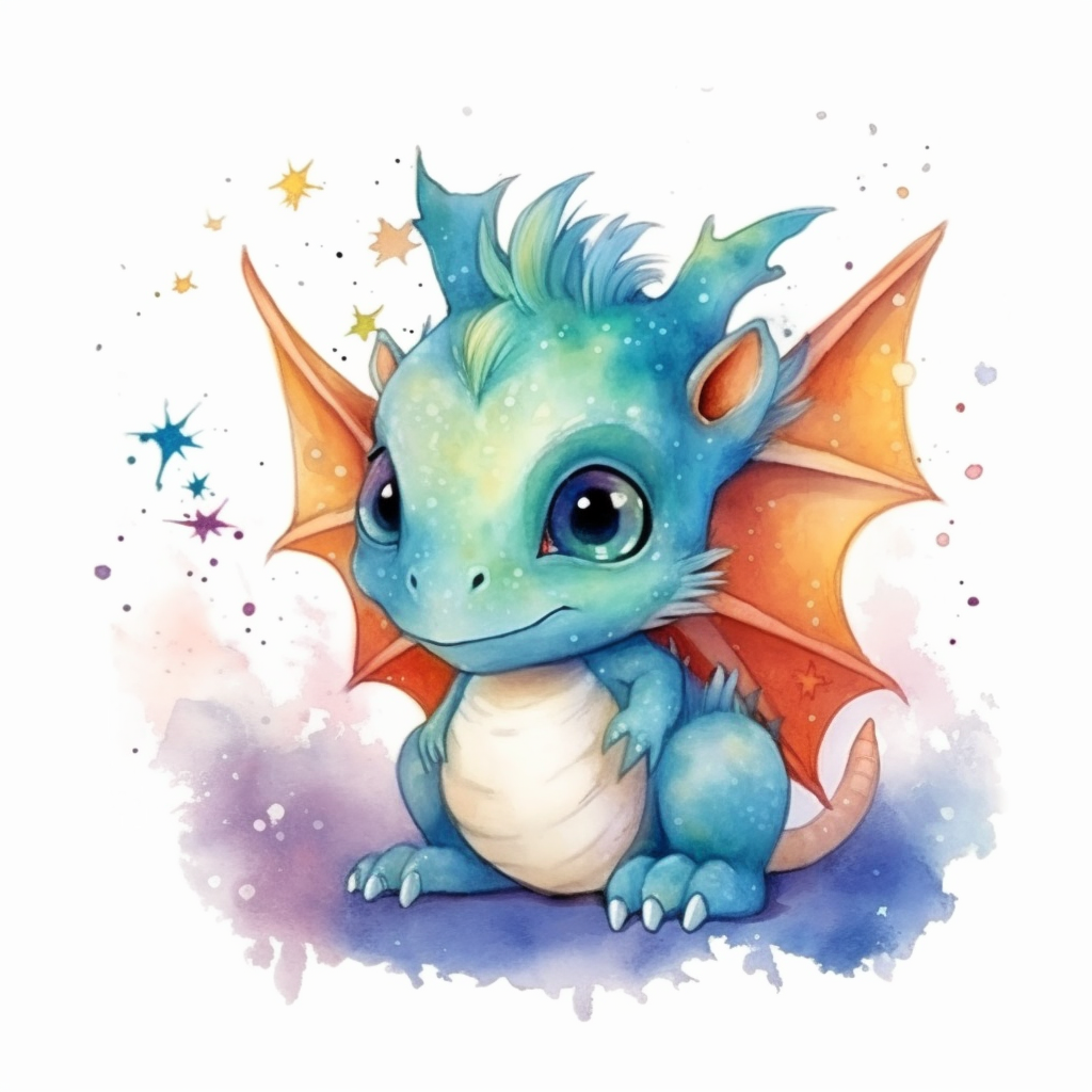baby dragon clipart