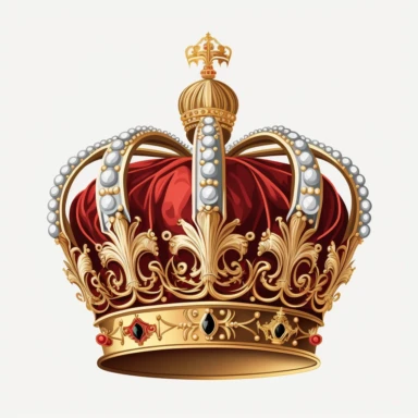 Vector illustration royal Imperial State Crown side view flat vector illustration clipart svg white background