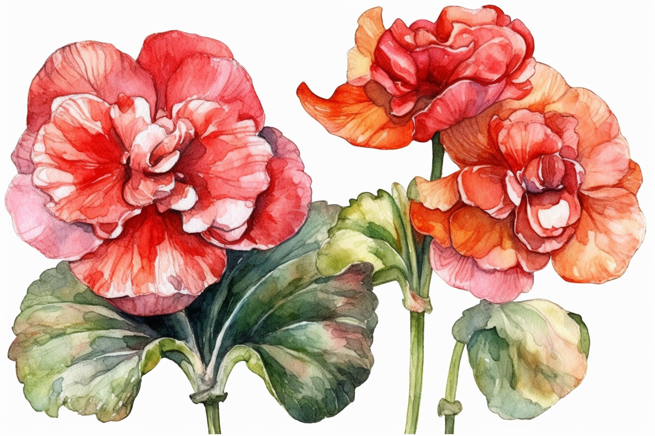 begonia flower cliparts