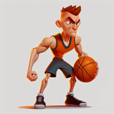 Basketball clipart. Sport graphics, boy Basketbal player characters, 8k polished, clear background 3d rendered by pixar