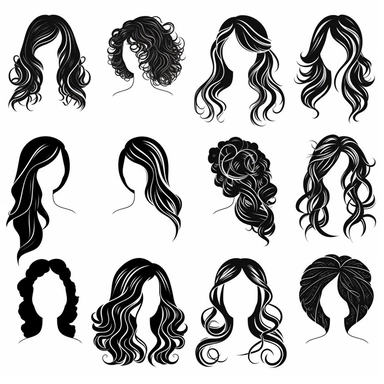 Hair SVG, Hair clipart, Hair shirt svg, Hair vector, silhouette, clipart, cut file, cricut cut file, cut, silhouette, svg files for cricut