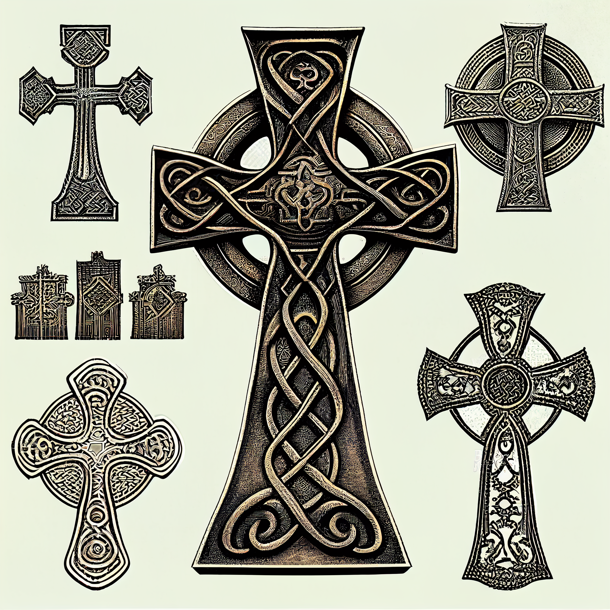celtic cross cliparts
