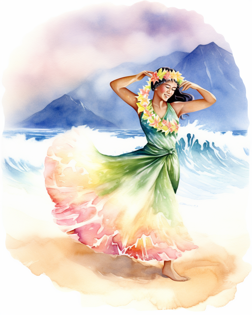 hawaiian dancer cliparts