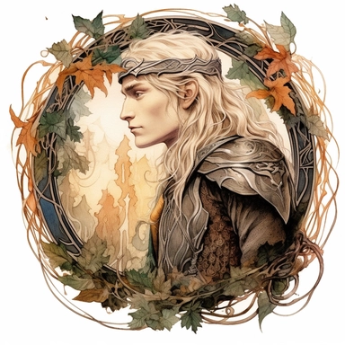 watercolor detailed intricate lord of the rings elven clipart awesome