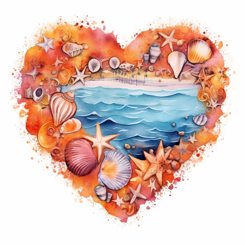 orange heart cliparts
