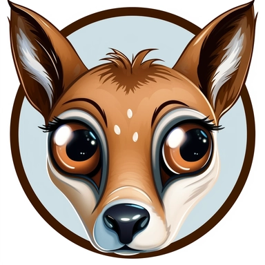 clipart illustration of bambi eyes