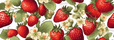 Tourism Illustration. White background. Vector seamless pattern with Strawberry. Trendy hand drawn textures. Modern abstract design for paper cover fabric interior decor and other users. Clipart